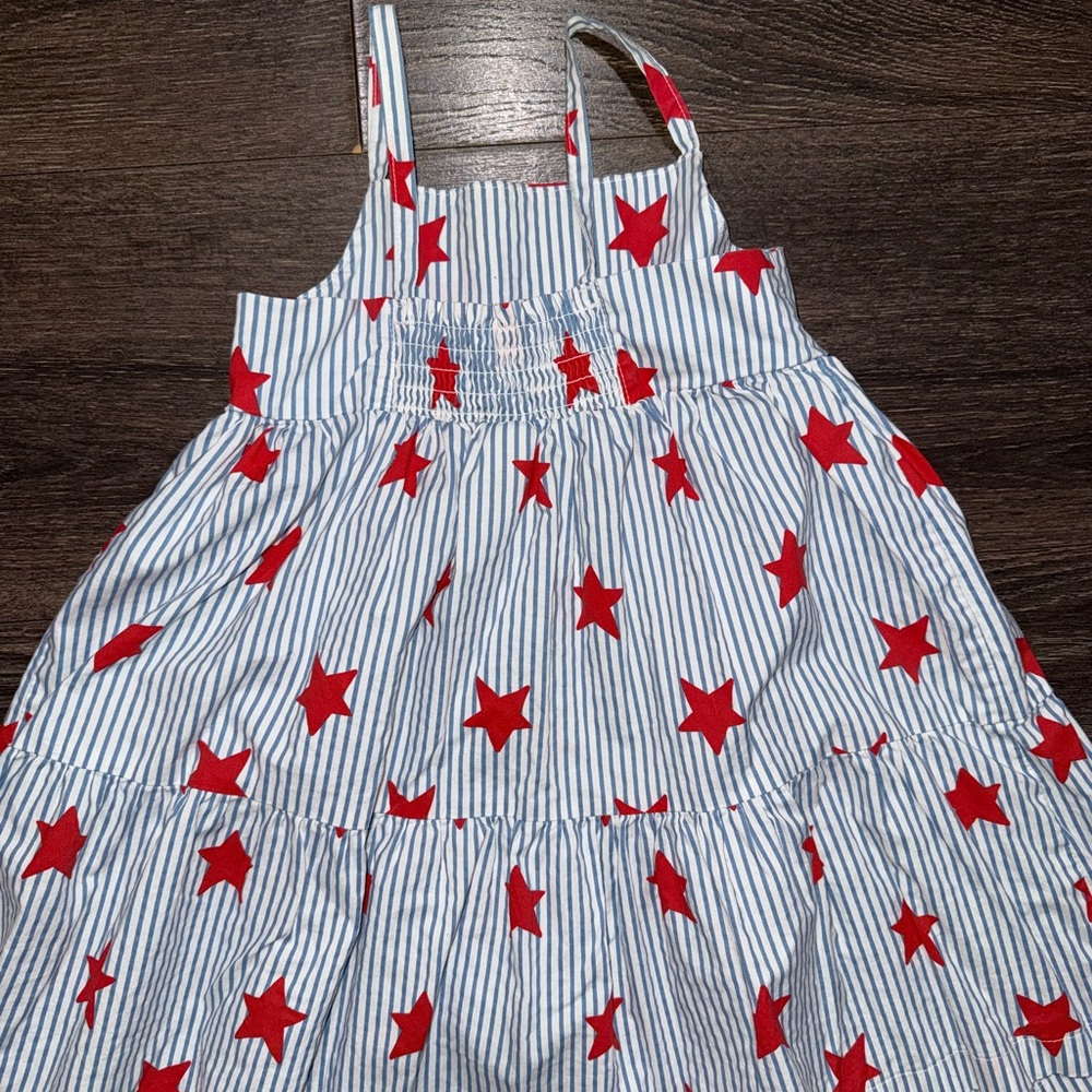 Carter's Blue and White Striped Toddler Dress with Red Stars - Picture 3 of 3